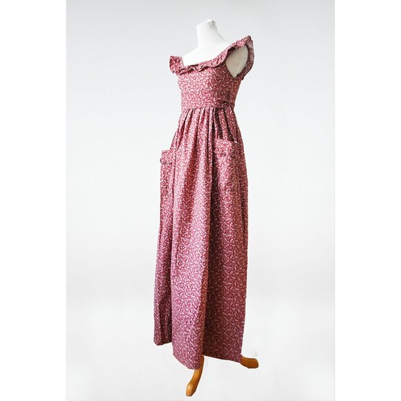 1970’s Laura Ashley Pinafore Maxi Dress - Picture 4 of 7